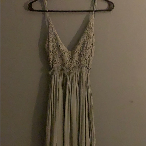 sage boho dress